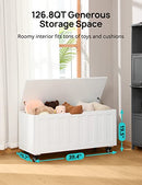 HYZ Storage Chest, 39.4'' Wooden Storage Chest, Easy Assembly - White - Like New