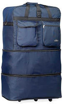 CLOUD NINE ROUNDTRIP EXPANDABLE ROLLING WHEELED DUFFLE BAG SPINNER 40" - BLUE - Like New