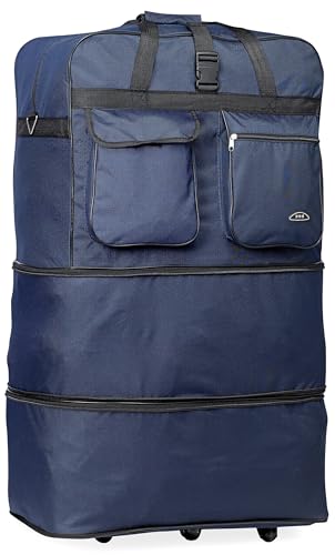 CLOUD NINE ROUNDTRIP EXPANDABLE ROLLING WHEELED DUFFLE BAG SPINNER 40" - BLUE - Like New