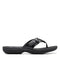 CLARKS WOMEN'S BREEZE SEA FLIP-FLOP SIZE 8 BLACK PATENT - Brand New