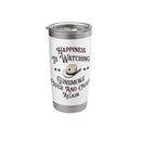 HAPPINESS IS WATCHING GUNSMOKE OVER COWBOY STAINLESS STEEL INSULATED TUMBLER - Like New
