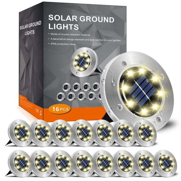 INCX Solar Lights Outdoor Waterproof,16 Pack Solor Ground Light for Outside - Like New