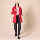 Amazon Essentials Women's Lightweight Water-Resistant Hooded Puffer Coat Red M - Brand New