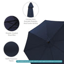 Sunnydaze Outdoor Patio Umbrella Polyester Table Market Umbrella Tilt Crank 9ft - Like New