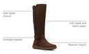 B0B8X5SFYV Clarks Women's Caroline Style Boot Dark Brown Suede 7.5 - Brand New