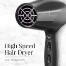 REMINGTON D3190 DAMAGE PROTECTION HAIR DRYER, 3 PIECE SET - BLACK - Like New
