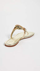 11743 TORY BURCH MILLER PATENT SANDALS - SIZE: WOMEN 5.5 - SPARK GOLD - Like New
