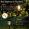 HAKOL BH-598-8 LED OUTDOOR WATERPROOF SOLAR LIGHTS - 8 PACK - BLACK - Like New