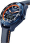 Alpina AL-283LNO5NAQ6L AlpinerX Dial Quartz Watch - NAVY BLUE ORANGE STITCHING Like New