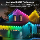 XINKAITE 150FT Permanent Outdoor Lights with 75 LEDs - Smart RGB+IC - Like New