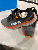HOKA MEN-HOKA BONDI 8 RUNNING SIZE: MEN 11.5D - GRAY ORANGE LIGHT BLUE - Like New