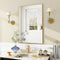 BEAUTYPEAK WALL MIRROR 24" X 36" RECTANGULAR BATHROOM WALL MIRROR - GOLD - Brand New