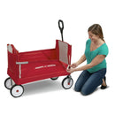 RADIO FLYER 3-IN-1 EZ FOLD WAGON WITH CANOPY, SEAT BELTS - RED - Like New