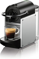 Nespresso Pixie Espresso Machine by De'Longhi Aluminum EN124S - Silver Like New