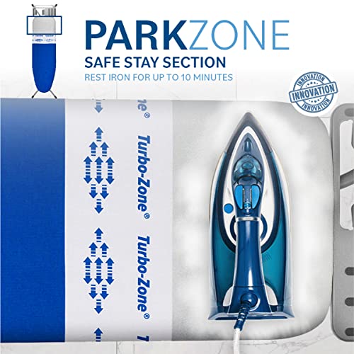 BARTNELLI HEAVY DUTY IRONING BOARD 48X15 | TURBO & PARK ZONE - NAVY BLUE - Like New