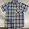 BLACK HORSE MEN'S WOVEN PLAID SHIRT - MENS SMALL - BLUE/LIGHT BLUE/WHITE/YELLOW - Brand New