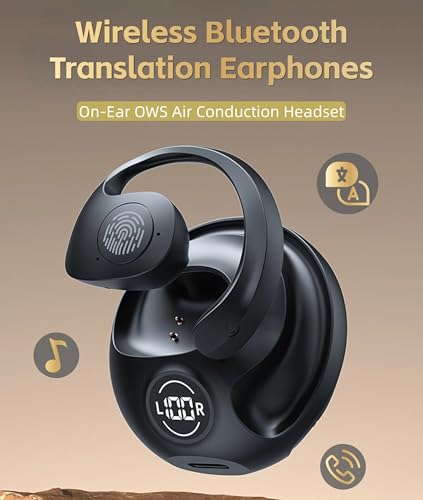 YOIDESU LANGUAGE TRANSLATOR EARBUDS, BT 5.3, 144 LANGUAGES, JR07 - BLACK - Like New