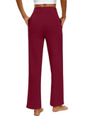 HUUKEAY 3 PACK WOMEN'S LOUNGE PANTS BLACK, NAVY BLUE, WINE RED XL - Brand New