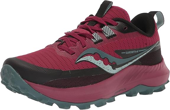 SAUCONY WOMEN'S PEREGRINE 13 TRAIL RUNNING SHOE SIZE: WOMEN 8.5 - BERRY/MINERAL - Like New