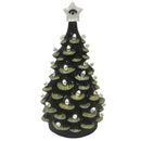 SANTA'S WORKSHOP 14 INCH IOWA CERAMIC BLACK TREE - BLACK - Like New