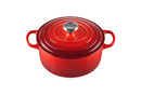 LE CREUSET ENAMELED CAST IRON OVEN, 4.5 QT. - CERISE - Like New