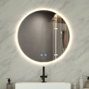 VLSRKA 24" ROUND BATHROOM LED LIGHTED MIRROR WALL MOUNTED - WHITE - Like New