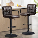 Furnimart 30" Faux Leather Upholstered Bar Stool Adjustable Set of 2 - Brand New
