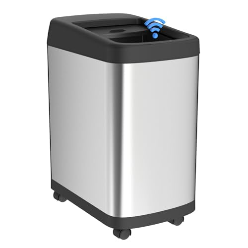 ELLO&ALLO 13 GALLON TOUCHLESS KITCHEN TRASH CAN - STAINLESS - Scratch & Dent