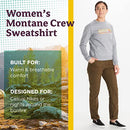 MARMOT Women's Montane Crew Sweatshirt - Screen Printed Graphic - Brand New
