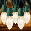 Brightown 50FT Christmas String Lights, Outdoor Tree Lights, Clear Green Wire - Like New