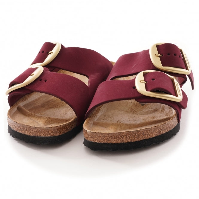 1020470 BIRKENSTOCK ARIZONA BIG BUCKLE SANDALS WOMENS - SIZE 5 NARROW - MAROON Like New