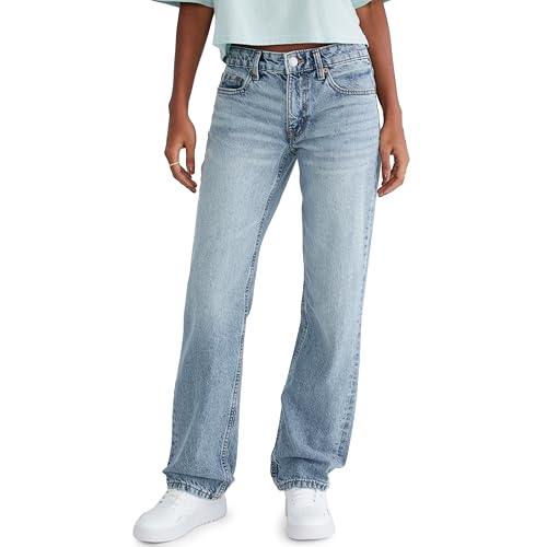 AEROPOSTALE WOMEN'S LOW RISE BAGGY JEAN 6S - MEDIUM WASH - Brand New