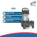 Tsurumi Pump 3-PN Submersible Pond Pump Waterfall 1/3 HP 115V 2 in -NEW - Brand New