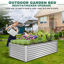 FRIZIONE 8x4x2ft Galvanized Metal Raised Garden Bed for Vegetables - SILVER - Like New