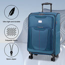 Verdi 28 Inch Luggage Expandable Durable Softside Lightweight Suitcase Teal - Brand New