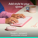 Logitech POP Mouse, Compact and Portable Wireless Bluetooth Mouse MR0092 - Rose - Like New
