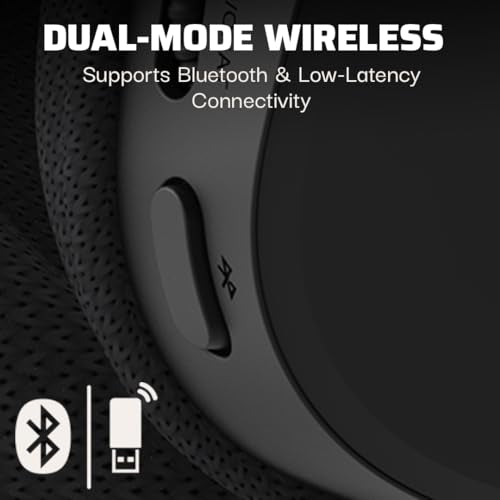 PDP PHANTOM AIR DUAL-MODE WIRELESS GAMING HEADSET - OFFICIALLY LICENSED: BLACK - Like New