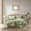 QUEEN PALMIERS COMFORTER SET TOMMY BAHAMA TROPICAL BOTANICAL BEDDING - GREEN - Like New