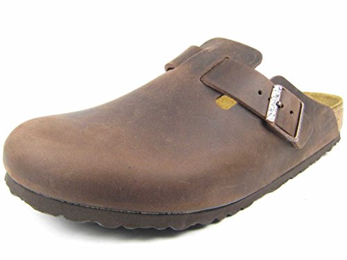 BIRKENSTOCK BOSTON UNISEX OILED LEATHER LOAFERS - SIZE 10 - - Scratch & Dent