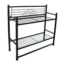 LEEDA 2-Tier Multipurpose Shelf or Wall Mounting Utility Metal - Black - Brand New