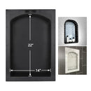UNI-GREEN RECESSED SHOWER NICHE ARCH TOP SINGLE SHELF 17X25 UGARN101 - BLACK - Like New