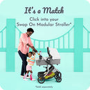 CENTURY™ SWAP ON™ MODULAR STROLLER BASSINET - GRAY - Like New