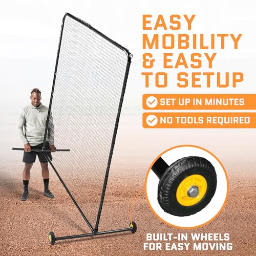 ACELETIQS BASEBALL Pitching Net Compact XL Sizes Softball Baseball - BLACK - Like New