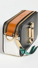 Marc Jacobs Women's The Snapshot Crossbody Bag - Black/Honey Ginger Multi - Brand New