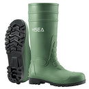 HISEA Men's Steel Toe Rain Boots PVC Rubber Boots - B091B3QWCV - Green 10 - Like New