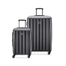 DELSY PARIS HELIUM AERO HARDSIDE EXPANDABLE LUGGAGE WITH 2-PIECE SET - TITANIUM - Brand New