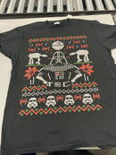 PORT&COMPANY UGLY CHRISTMAS SWEATER - SIZE L - BLACK - Like New