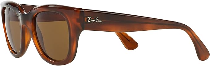 Ray-Ban Women's RB4178 Square Sunglasses Dark Brown Lens Havana Frame Like New