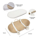 Handmade Baby Changing Basket - Woven Organic Seagrass Moses Basket-Brown - Like New