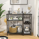 Ecoprsio Bakers Rack Utility Microwave Stands Storage Spice 4-Tier+3-Tier - Oak - Like New